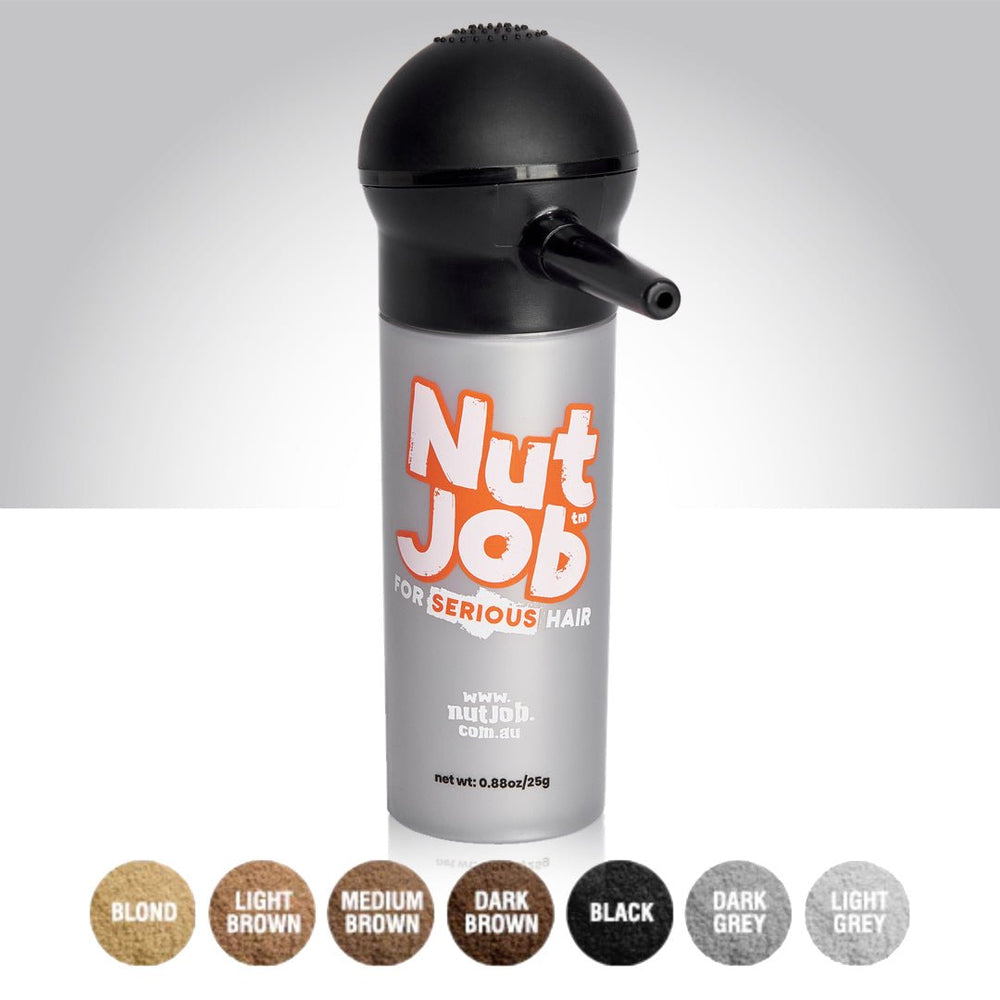 Nut Job Hair Fibre Packs with Spray Applicator - Nut Job Hair Building Fibres