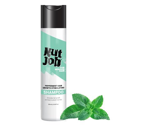 Peppermint Hair Growth Shampoo - daily refreshing, cooling, nourishing - Nut Job Hair Building Fibres