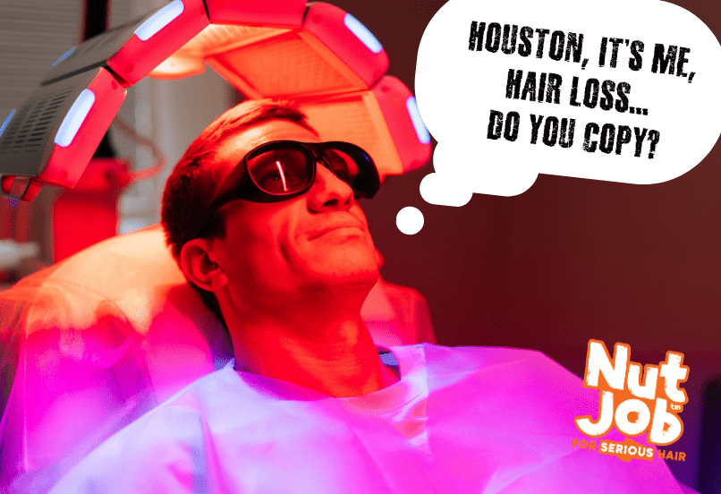 Low Level Light Therapy for Hair Loss - Nut Job Hair Building Fibres