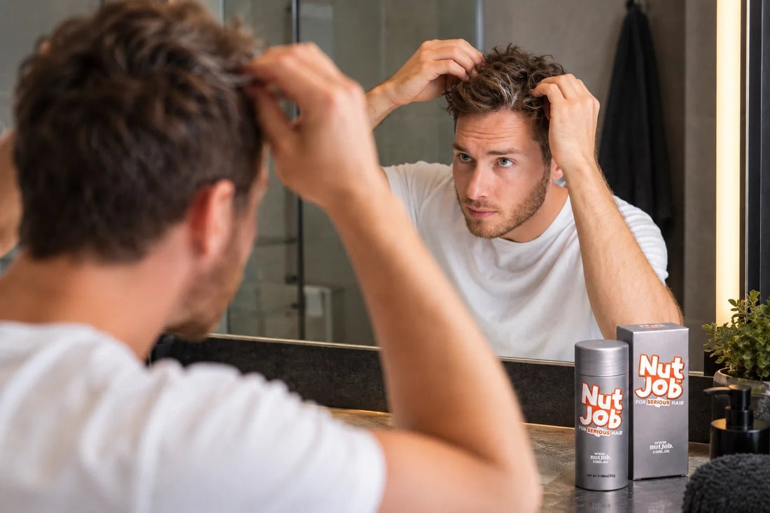 You’re Not “Going Bald Tomorrow”,  Just Thinning (And Yes, You Can Fix It) - Nut Job Hair Building Fibres