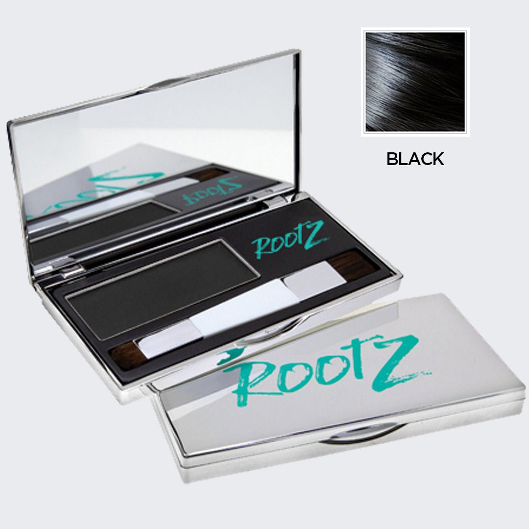 RootZ Waterproof Hair Loss Concealer and Grey Root Cover Up - Nut Job Hair Building FibresRootz Black