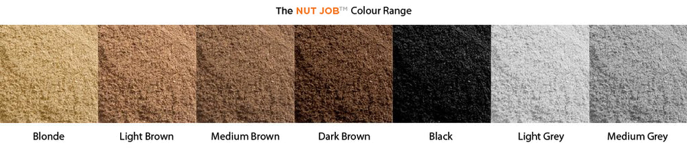 Nut Job hair building fibres colour range