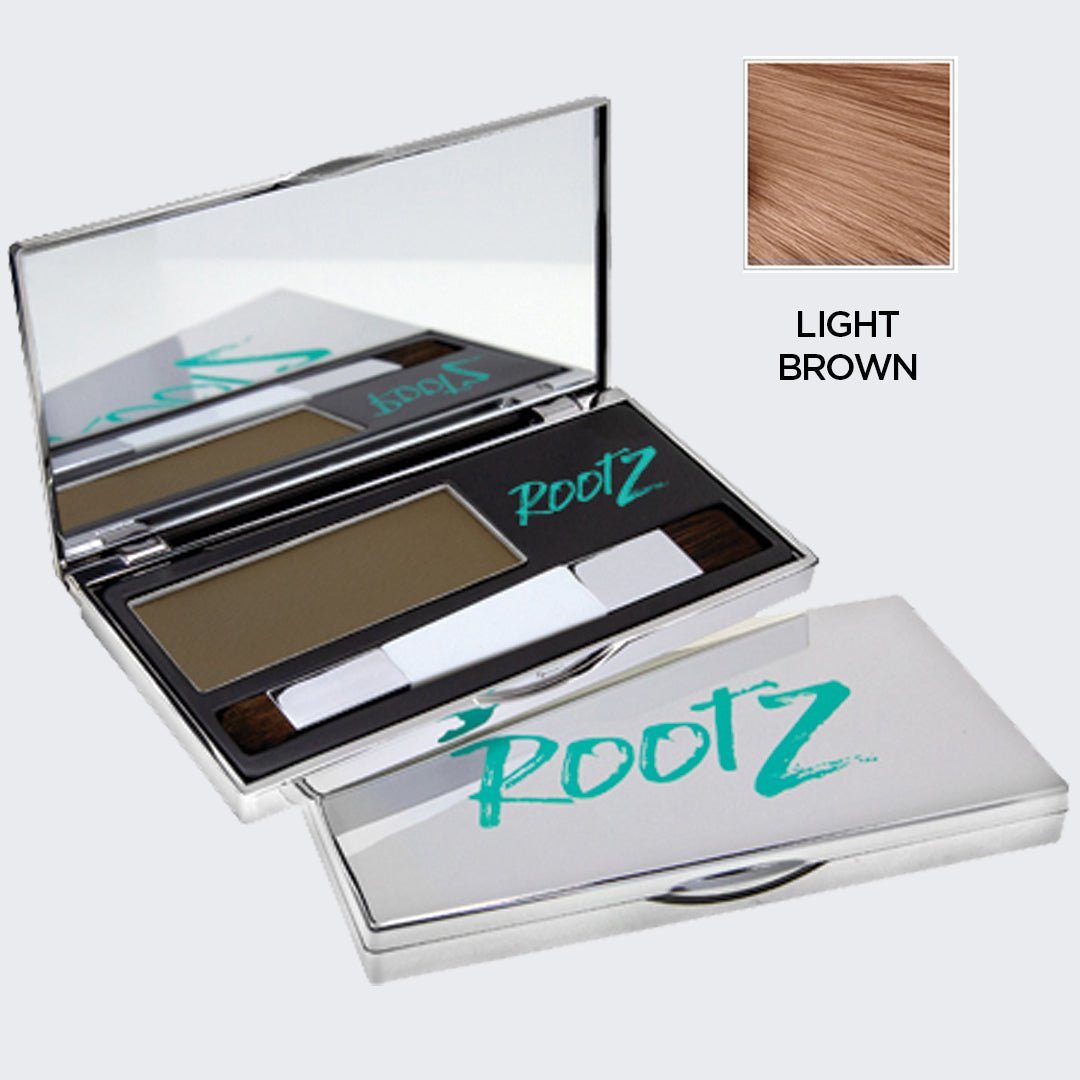RootZ Waterproof Hair Loss Concealer and Grey Root Cover Up - Nut Job Hair Building FibresRootz LIght Brown