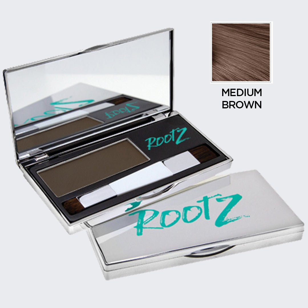 RootZ Waterproof Hair Loss Concealer and Grey Root Cover Up - Nut Job Hair Building FibresRootz Medium Brown