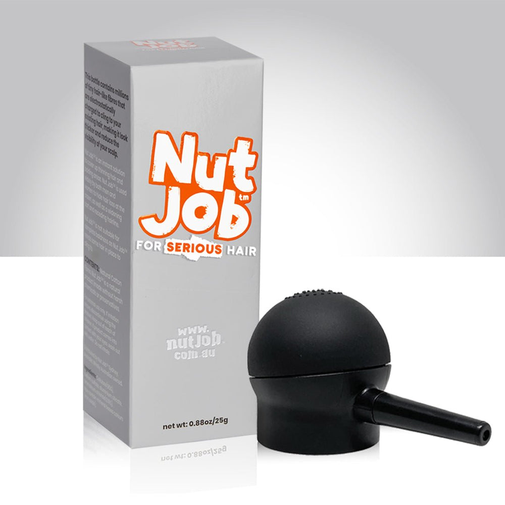 Nut Job Hair Fibre Packs with Spray Applicator - Nut Job Hair Building Fibres