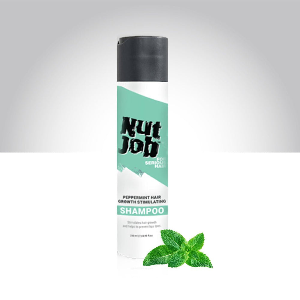 Peppermint Hair Growth Shampoo - daily refreshing, cooling, nourishing - Nut Job Hair Building Fibres