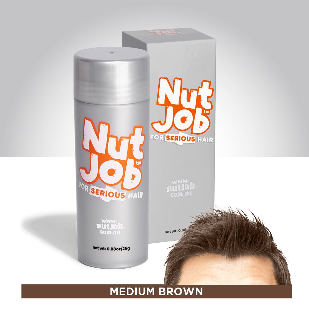 
                  
                    Hair Thickening Fibres for Hair Loss 25g - Nut Job Hair Building FibresMedium Brown
                  
                