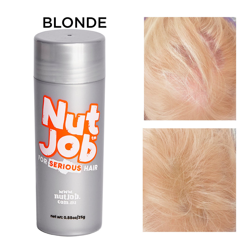 Hair Thickening Fibres for Hair Loss 25g - Nut Job Hair Building FibresBlond