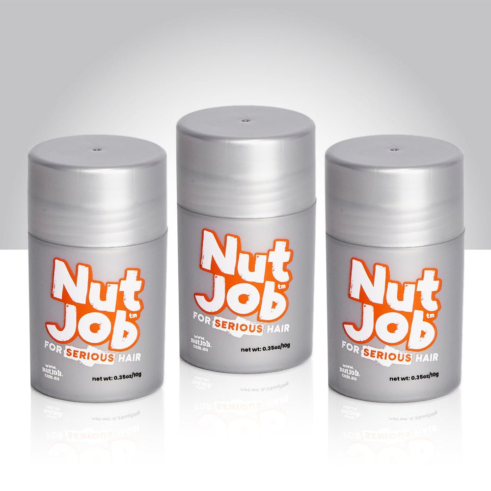 Nut Job Hair Building Fibres Travel Size Three Pack - Bulk Buy